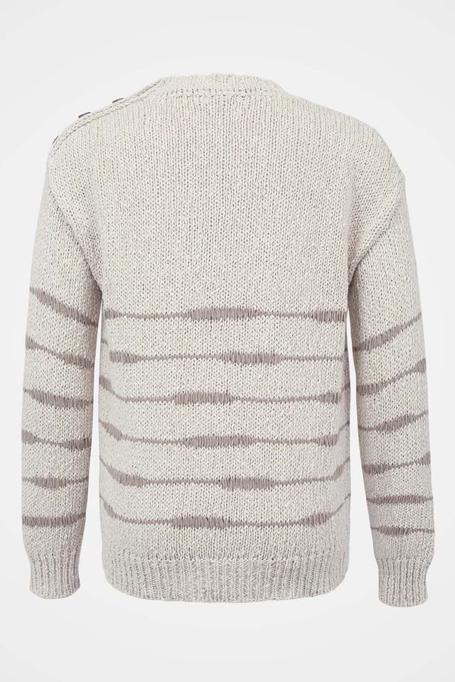 Celtic & Co Celtic & Co Women's Drop Stitch Breton Sweater in Off-White - 3
