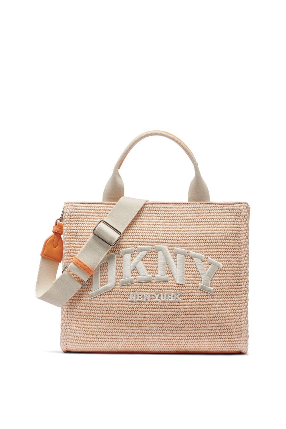 DKNY DKNY Women's Hadlee Md Tote Woven Straw in Orange