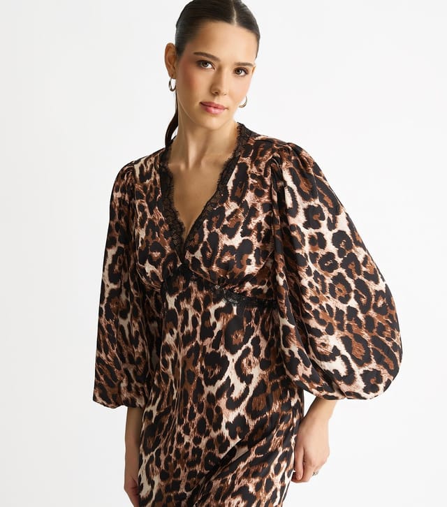 Gini London Women's Brown Leopard Print Dress Gini London New Look - 2