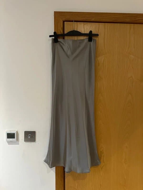 ASOS ASOS Silver midaxi satin skirt