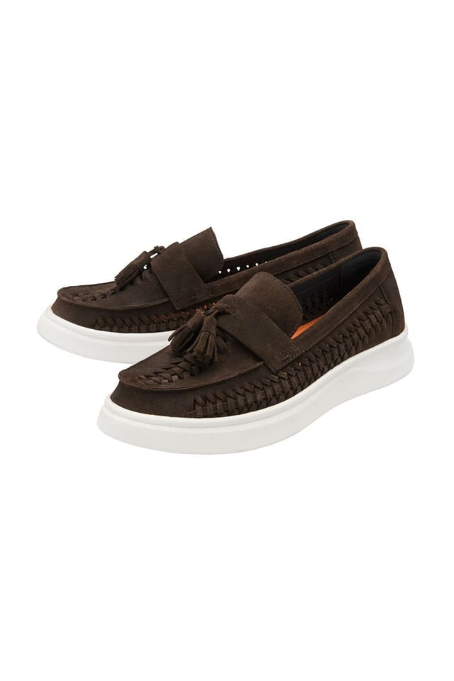 Frank Wright Frank Wright Men's Suede 'Robson' Loafers in Brown - 2