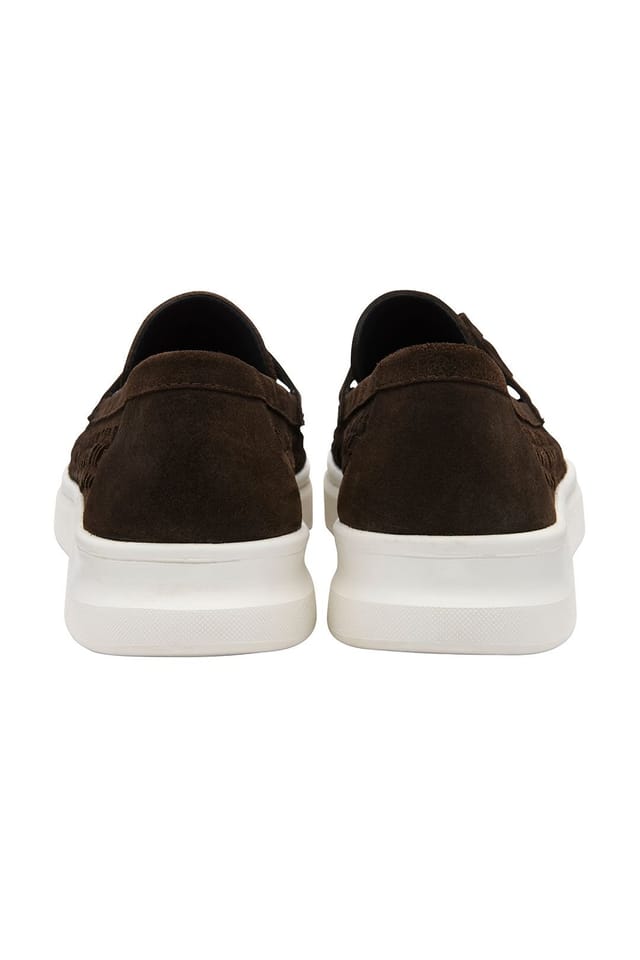 Frank Wright Frank Wright Men's Suede 'Robson' Loafers in Brown - 3