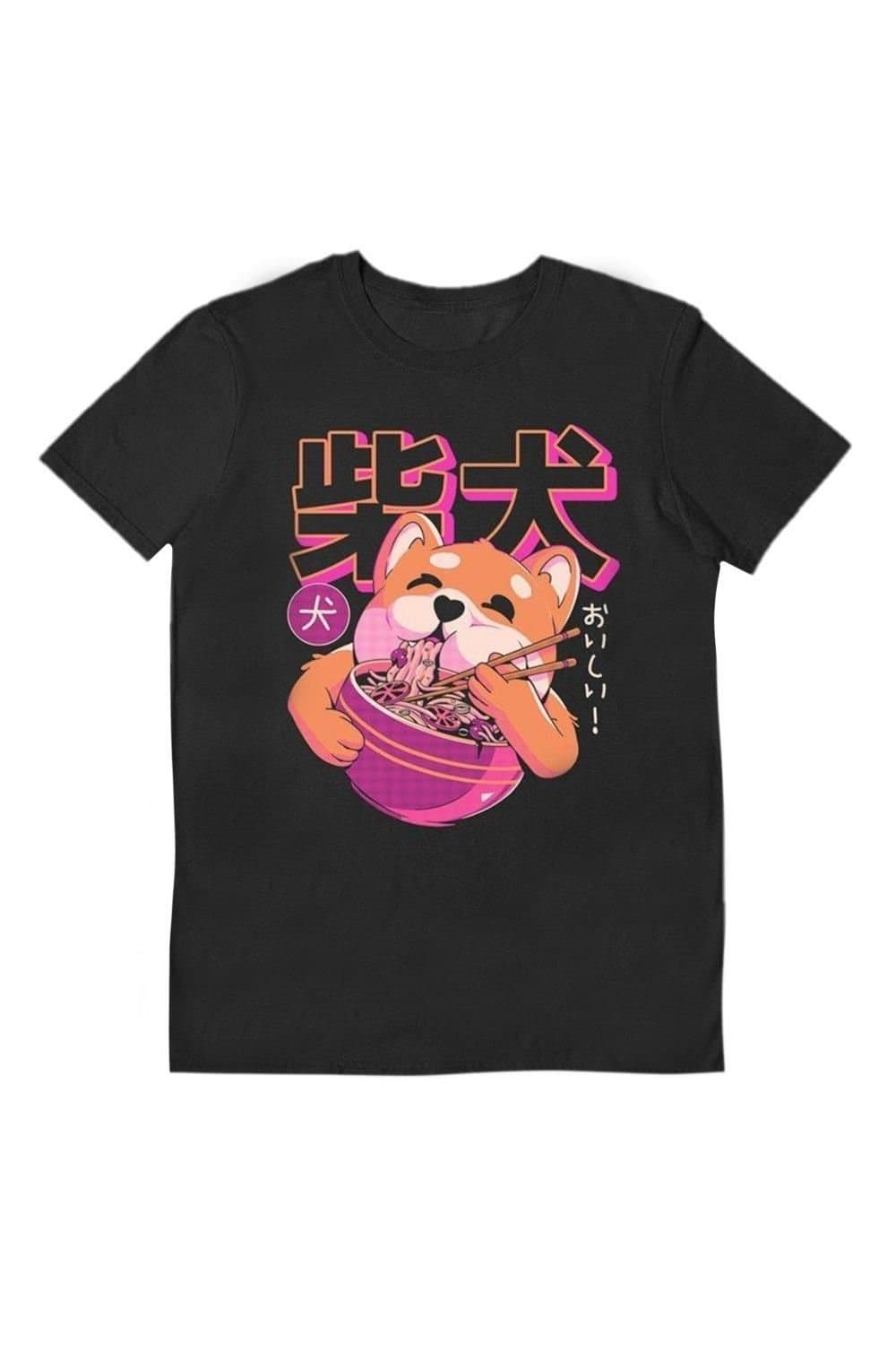Ilustrata Ilustrata Men's Shiba Noodles T-Shirt in Black