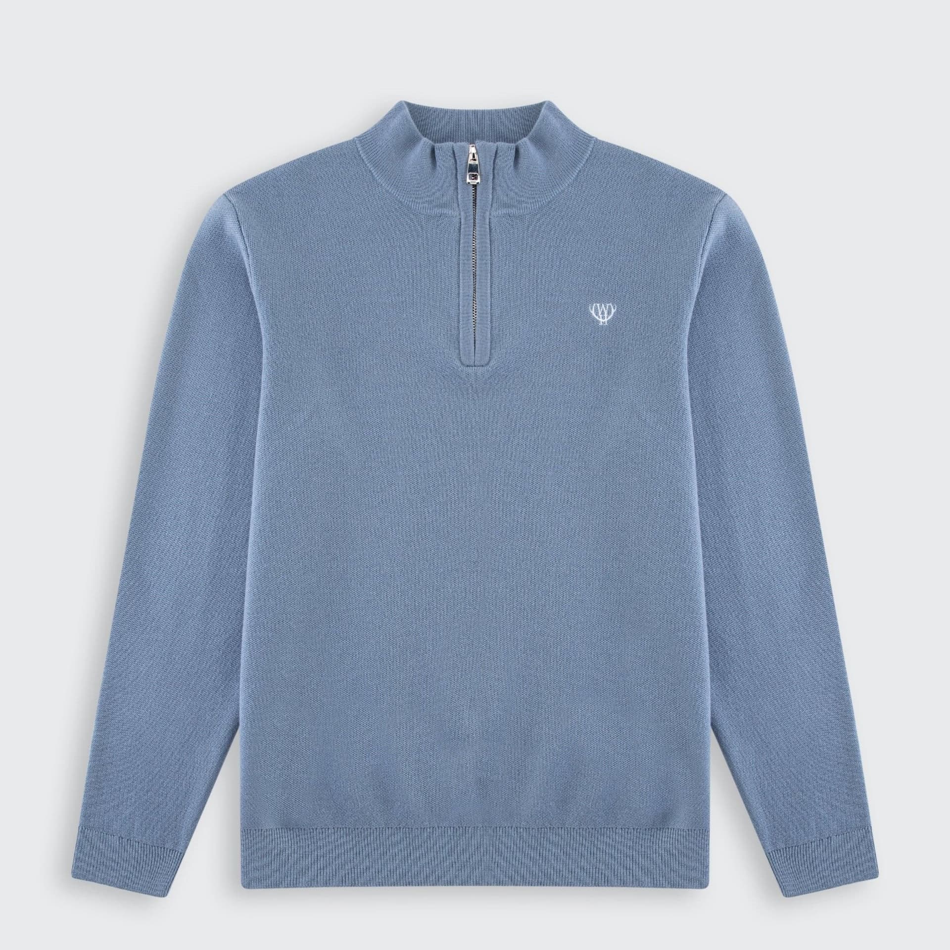 Walker & Hunt Walker & Hunt Men's Huxley Quarter Zip in Blue