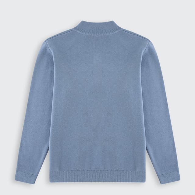 Walker & Hunt Walker & Hunt Men's Huxley Quarter Zip in Blue - 2