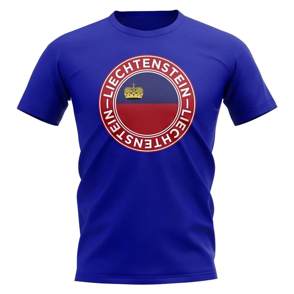Leichtenstein Leichtenstein Men's Mens Liechtenstein Football Badge T-Shirt Royal in Blue