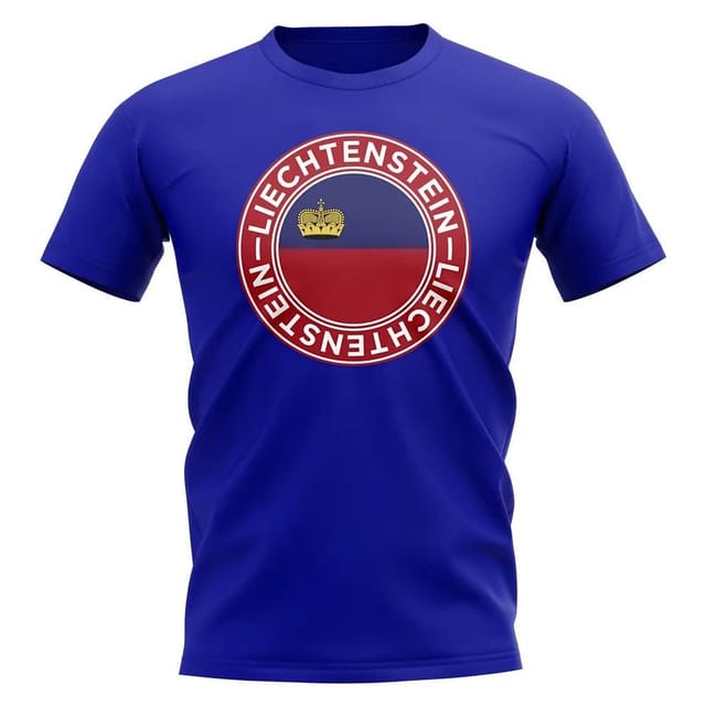 Leichtenstein Leichtenstein Men's Mens Liechtenstein Football Badge T-Shirt Royal in Blue - 2