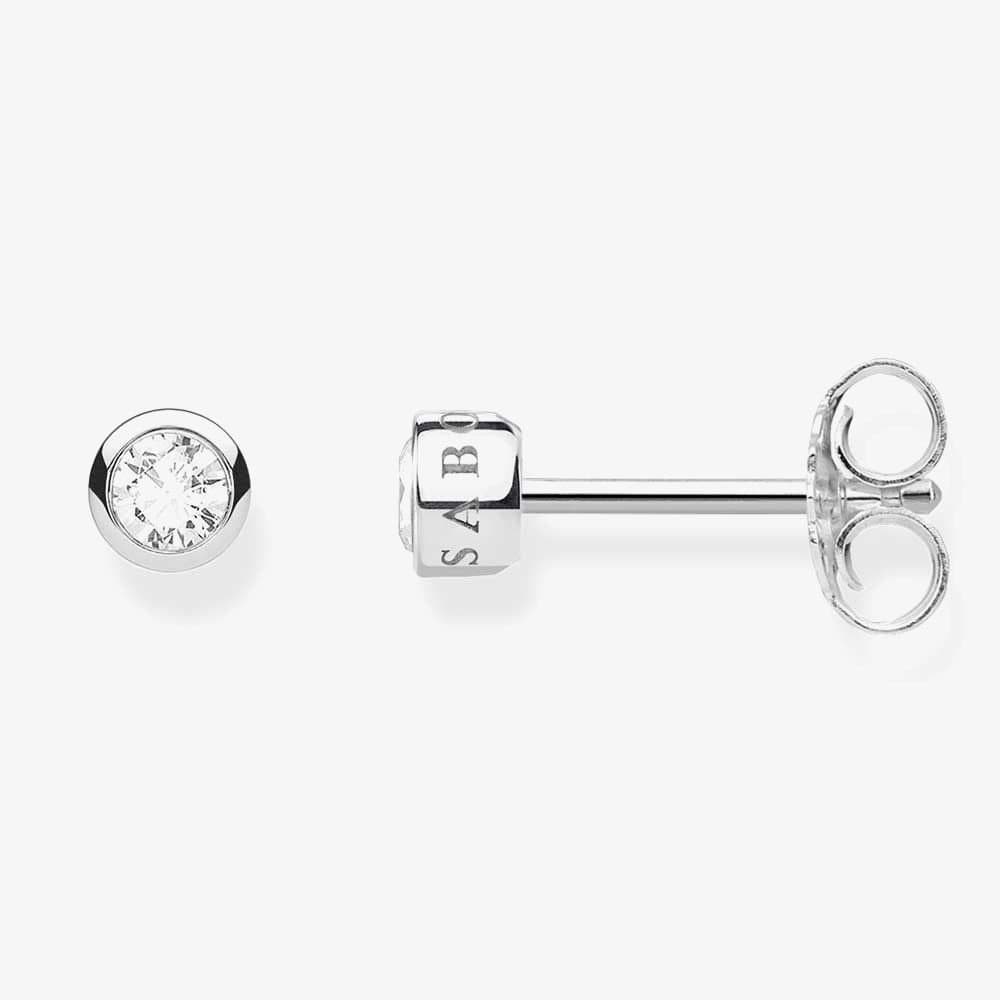 Thomas Sabo THOMAS SABO Women's Silver Cubic Zirconia Std Earrings H1963-051-14