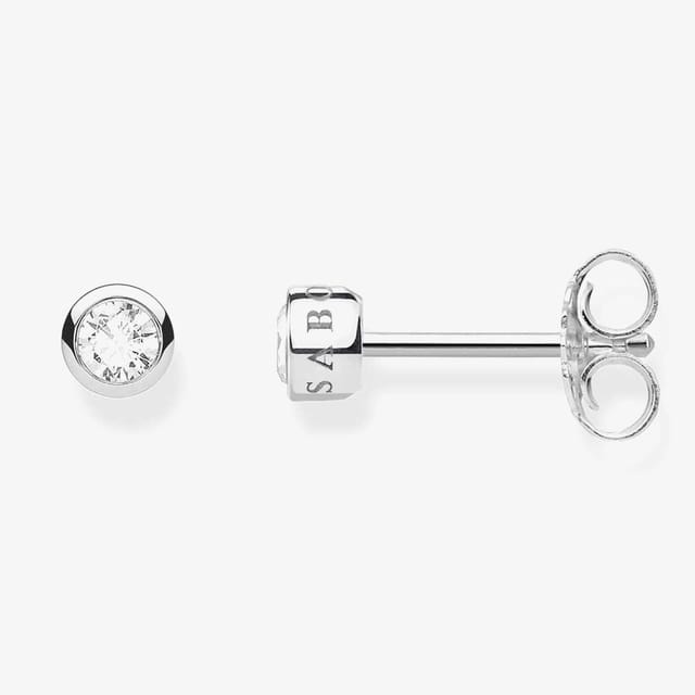 Thomas Sabo THOMAS SABO Women's Silver Cubic Zirconia Std Earrings H1963-051-14 - 2