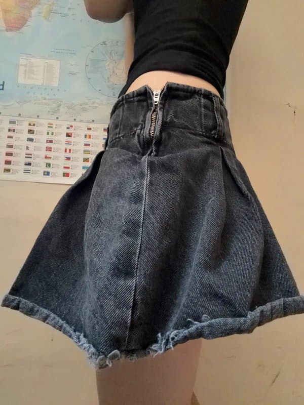 Bershka Bershka Skort Denim Skirt