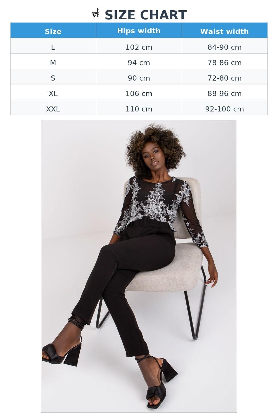 Love Lace Love Lace Women's High Waisted Zip Button Pants with Pockets Belt in Black - 4
