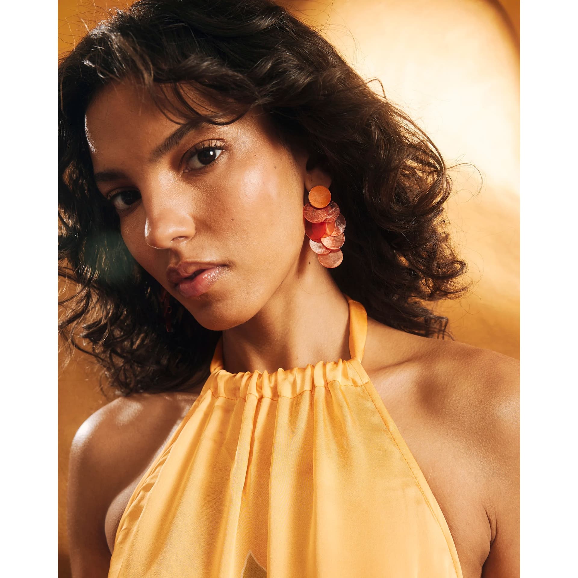 River Island River Island Womens Orange Cascade Earrings