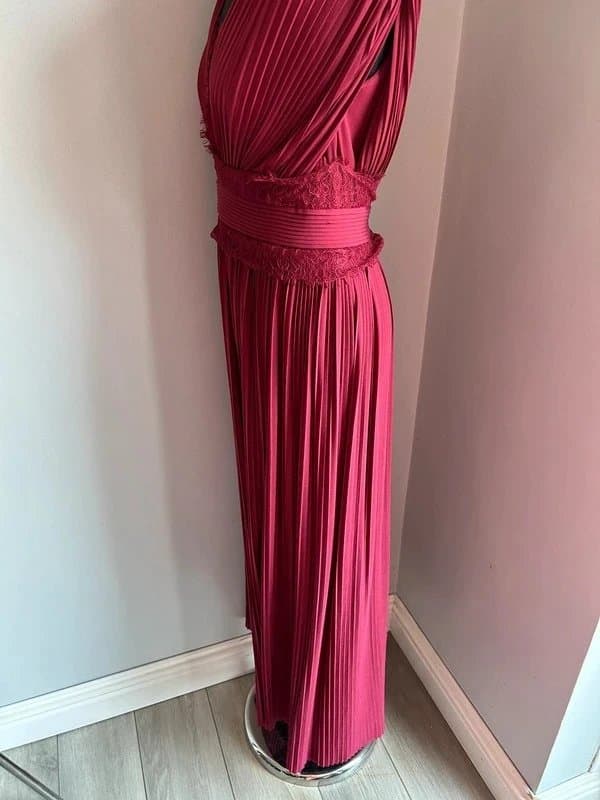 ASOS ASOS stunning chiffon lace detail maxi dress prom occasion 12 (v17)
