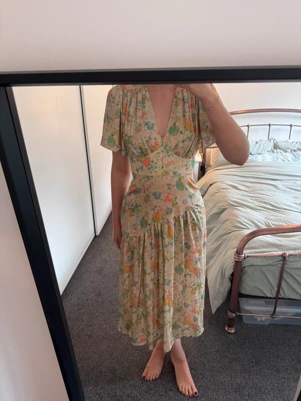 Topshop Topshop floral satin midi dress