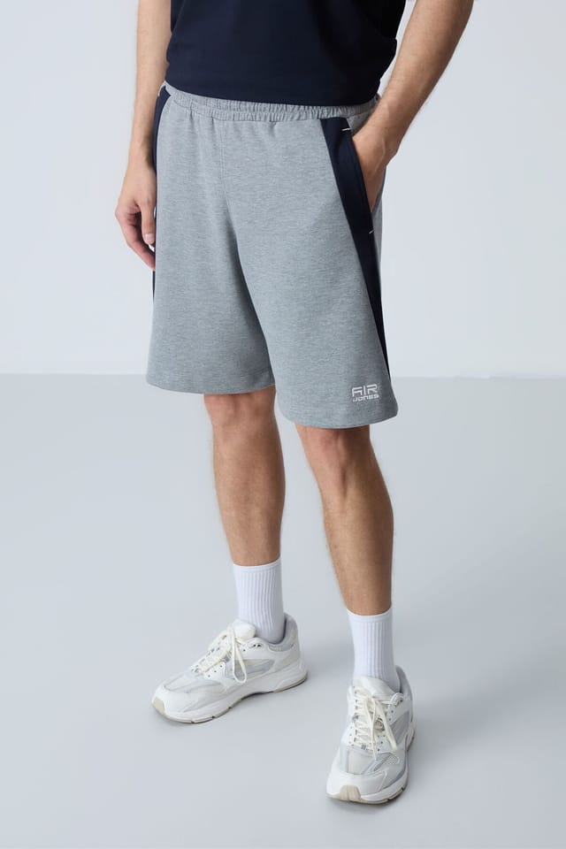 Tommy Life Tommy Life Men's Cotton Blend Sweat Shorts in Grey - 2