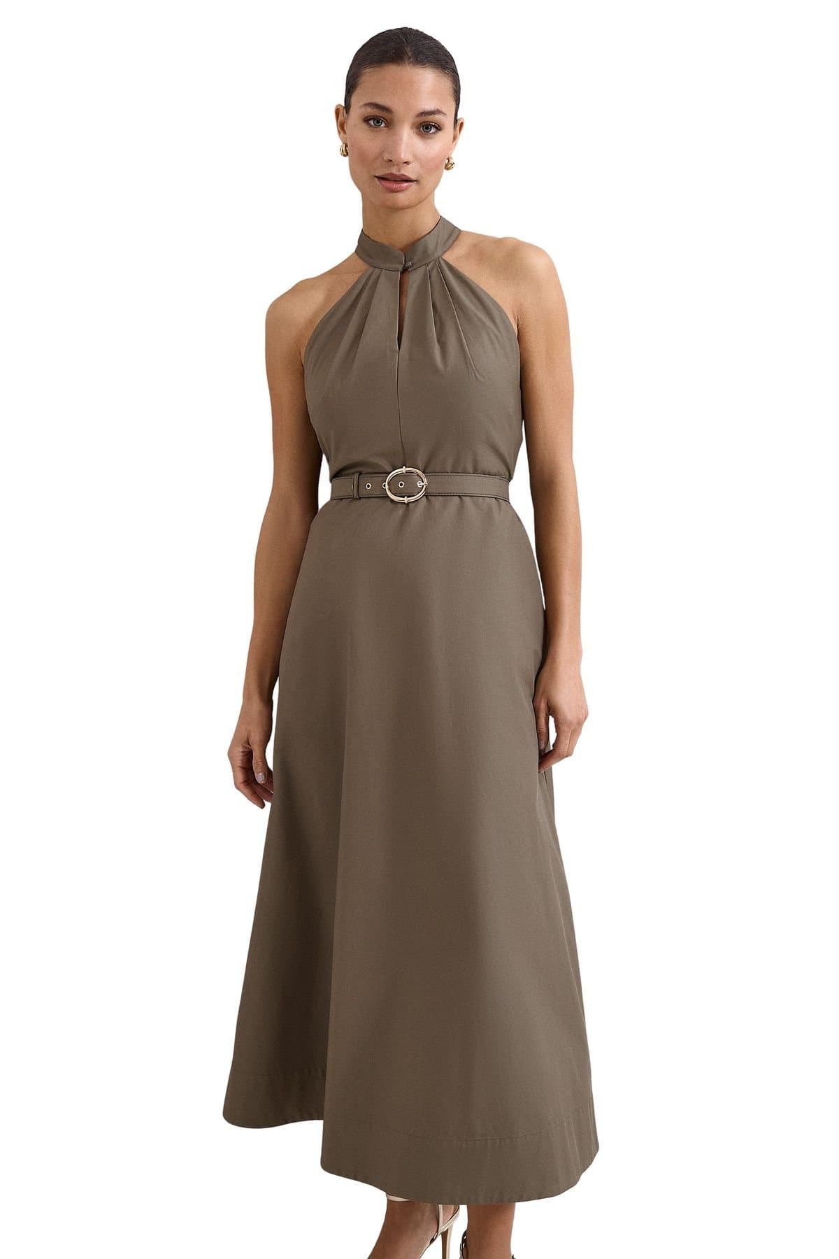 Phase Eight Phase Eight Women's Krystel Halter Dress in Khaki