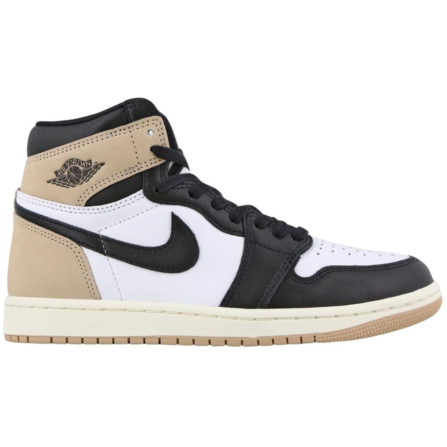 Nike Nike Men's Air Jordan 1 Retro Leather High Cut Trainers in Light Tan