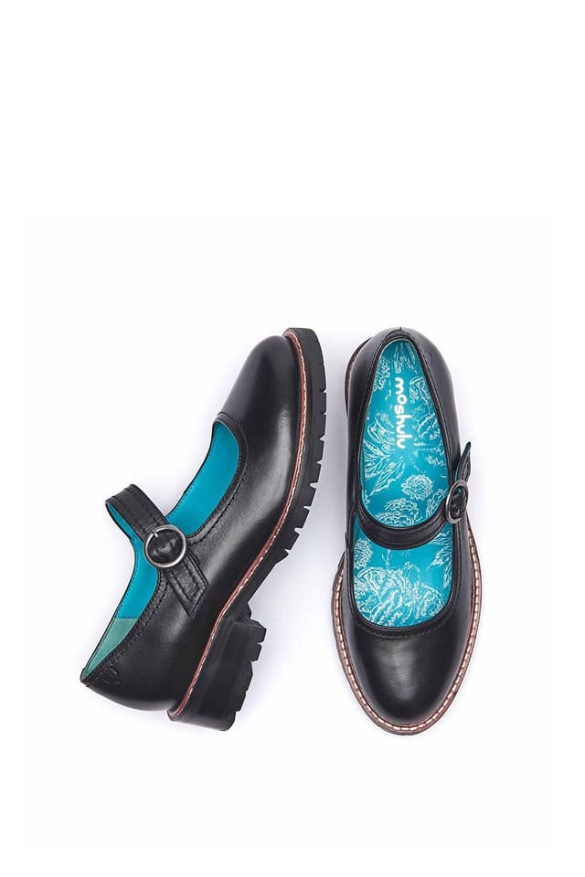 Moshulu Moshulu Women's Boyce' Flat Mary Jane Style Shoes in Black - 2