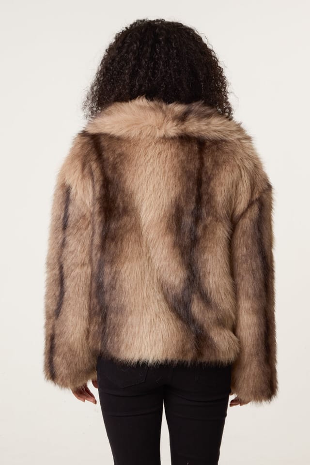 Blue Vanilla Blue Vanilla Women's Light Brown Faux Fur Coat - 2