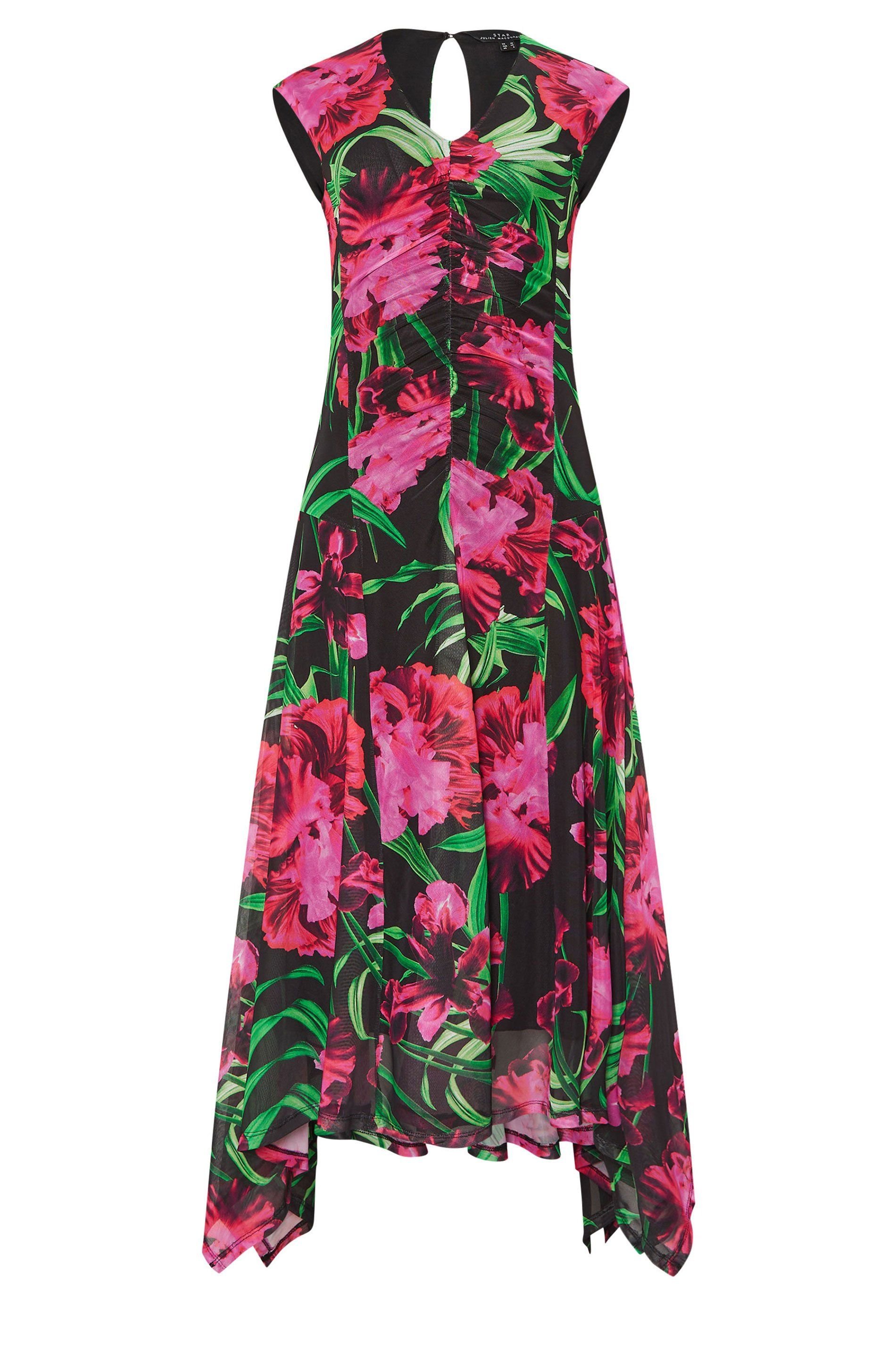 Star By Julien Macdonald Star by Julien Macdonald Women's Floral Hanky Hem Midi Dress in Black - 2