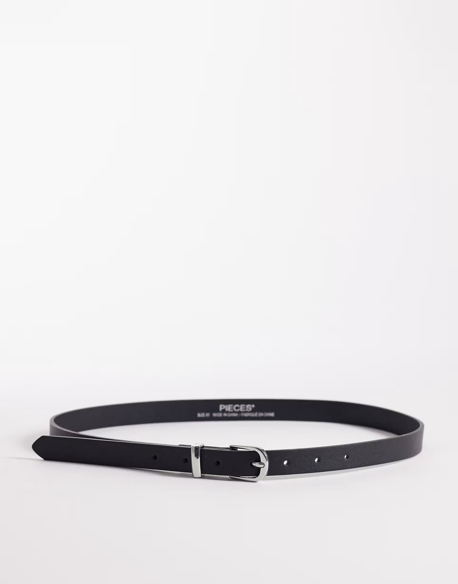 ASOS ASOS Black Faux Leather Skinny Belt