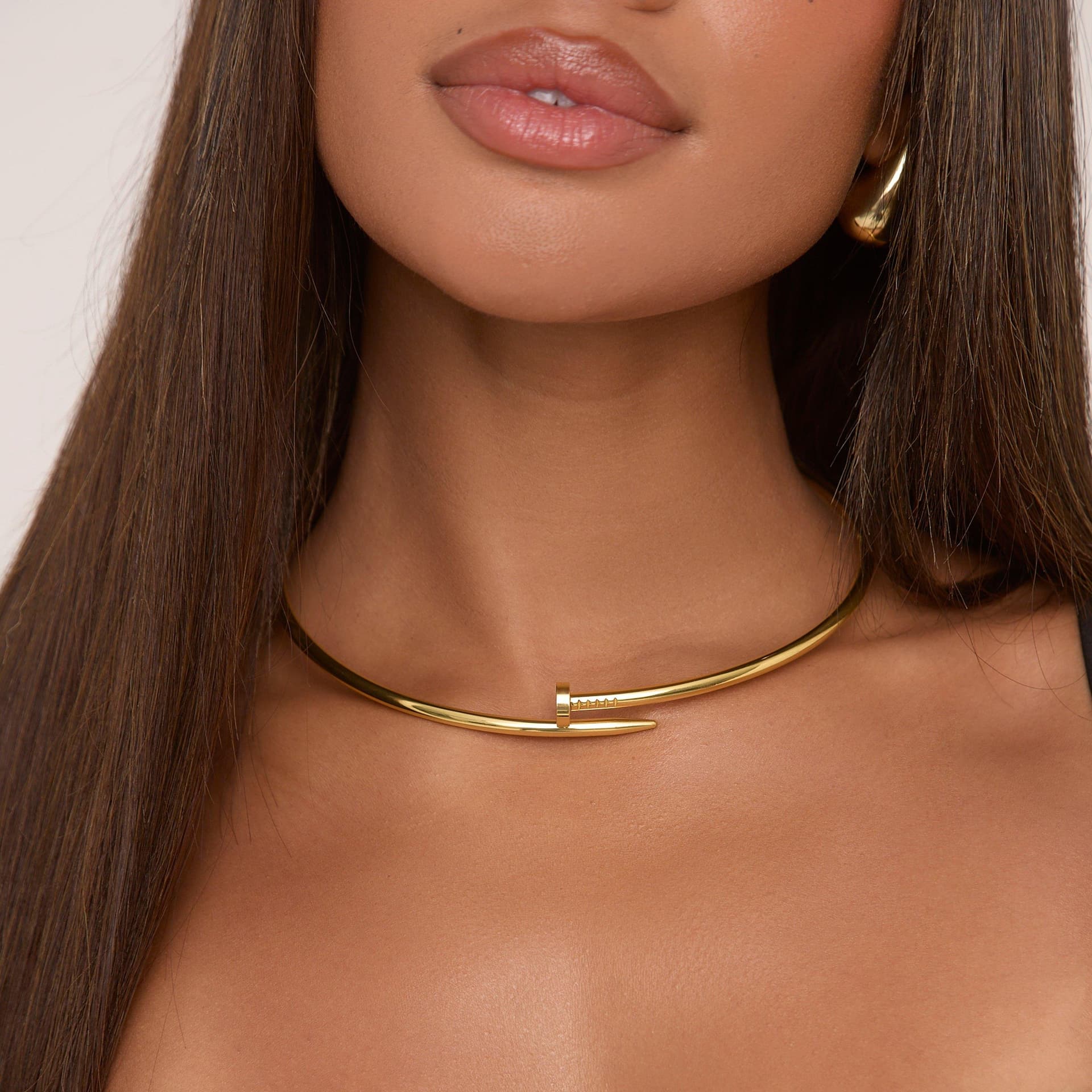 EGO EGO Gold Screw Detail Necklace, Women's Size UK One Size