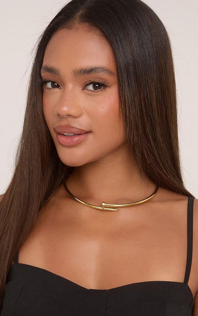 EGO Screw Detail Necklace In Gold, Women's Size UK One Size - 2