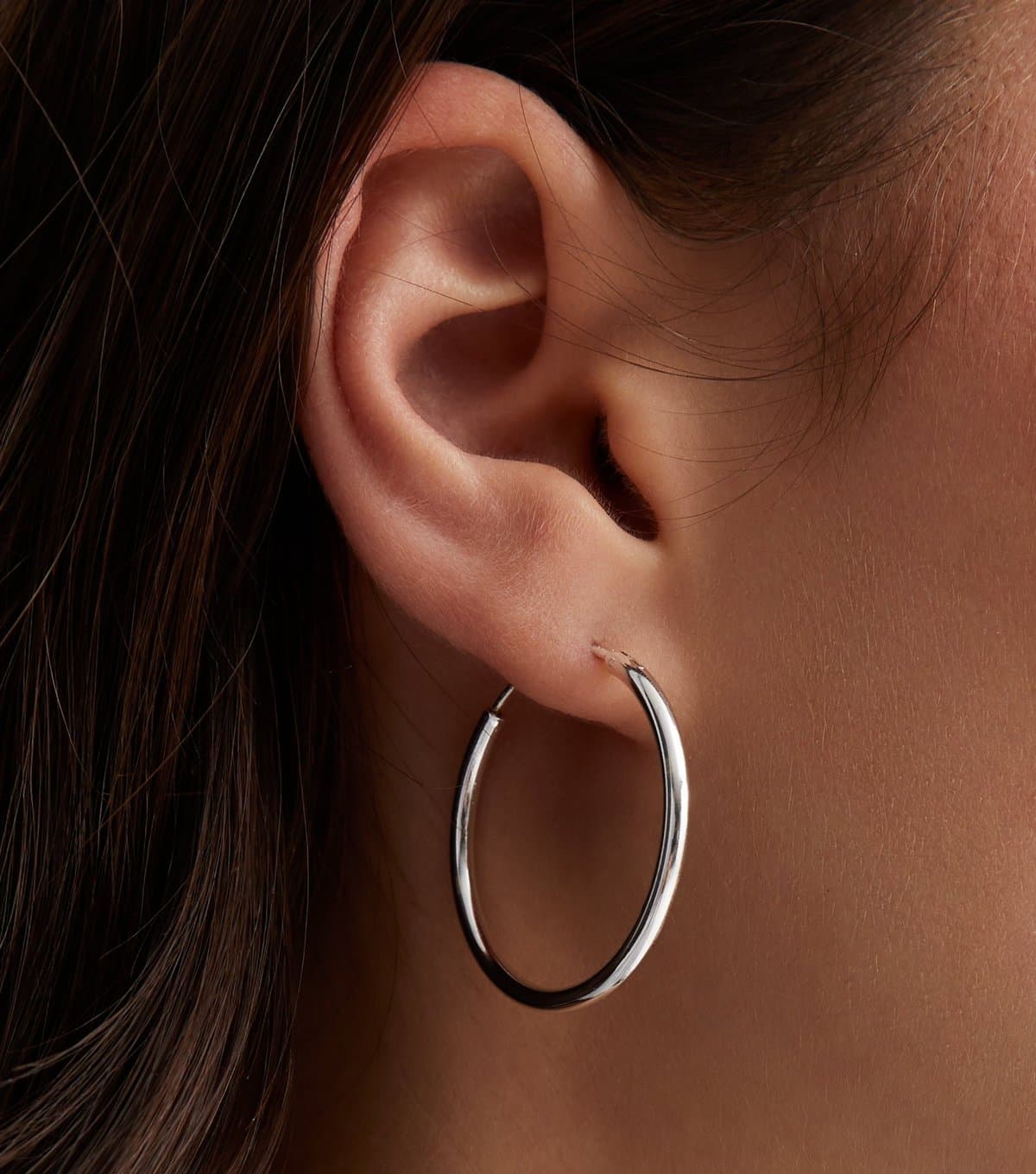 New Look Silver Plated 30mm Hoop Earrings New Look