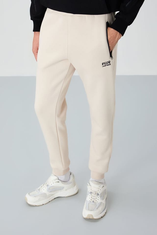 Tommy Life Tommy Life Men's Jogger Sweatpants in Medium Beige - 2