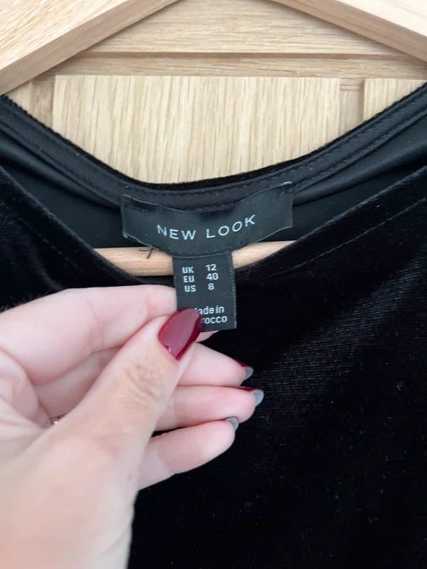 New Look Velvet valour bodysuit size 12