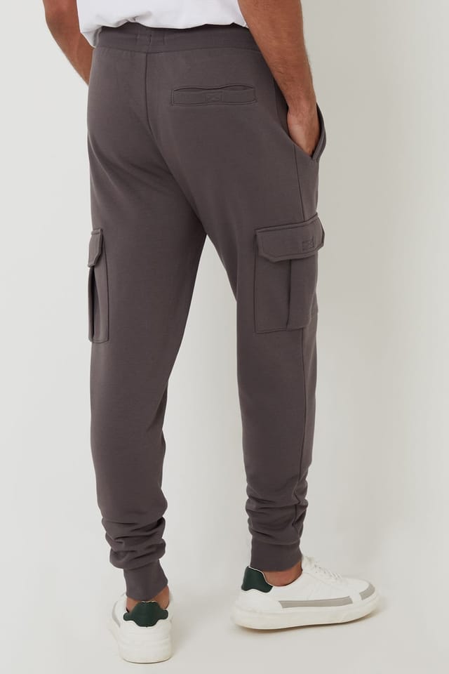 Threadbare Threadbare Men's Cargo Style Joggers in Dark Grey - 2