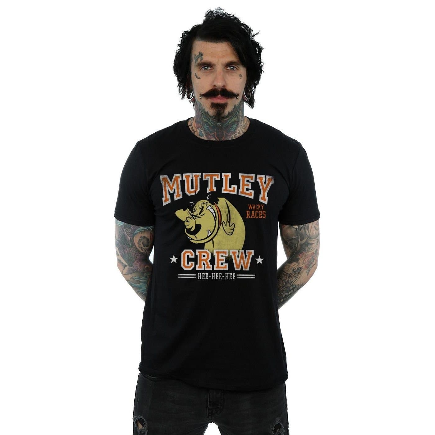 Wacky Races Wacky Races Men's Mutley Crew T-Shirt in Black