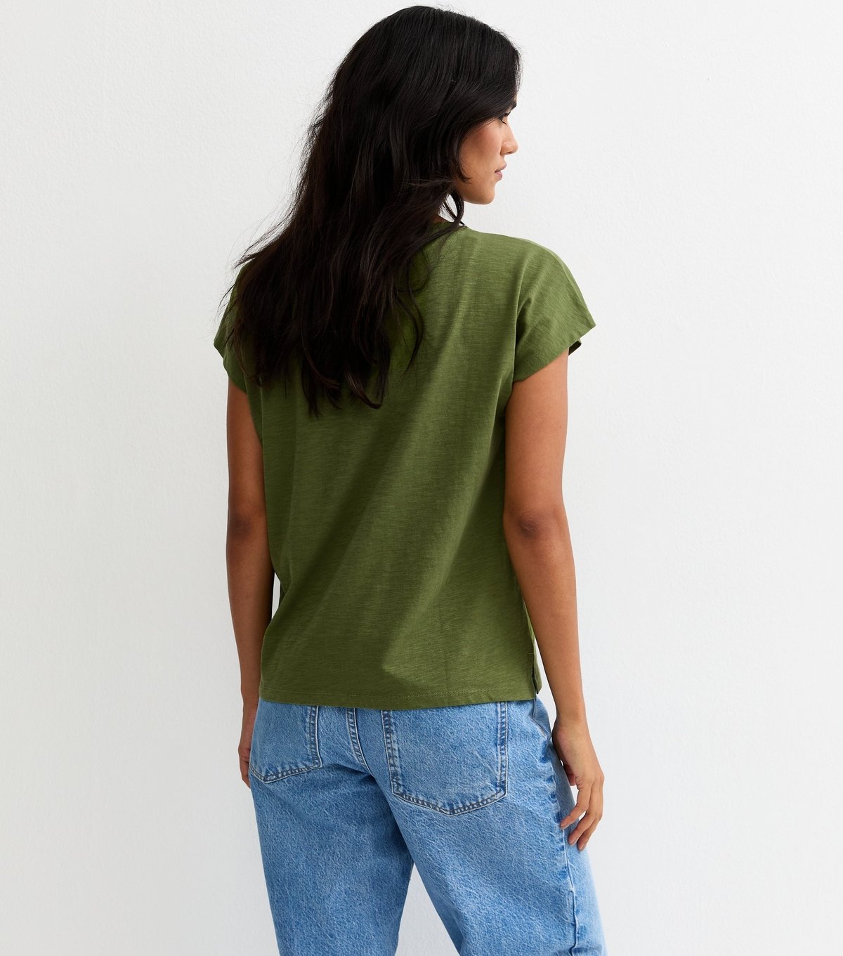 New Look Women's Light Khaki Grown On Sleeve T-Shirt New Look - 4