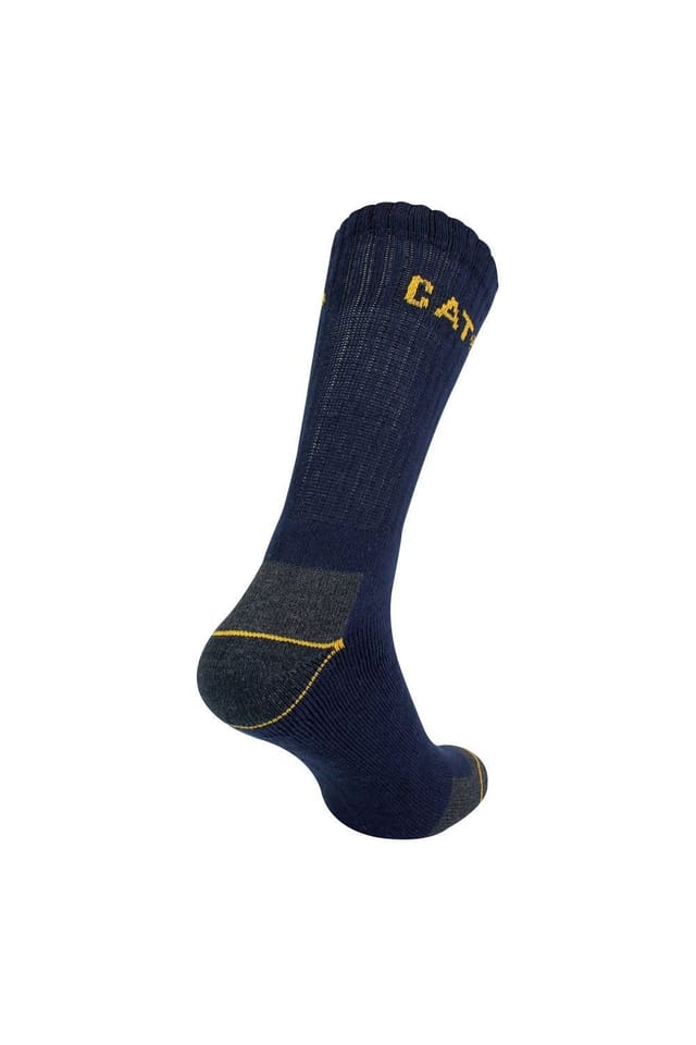 CAT CAT Men's 3 Pack Real Work Cotton Socks in Navy - 3