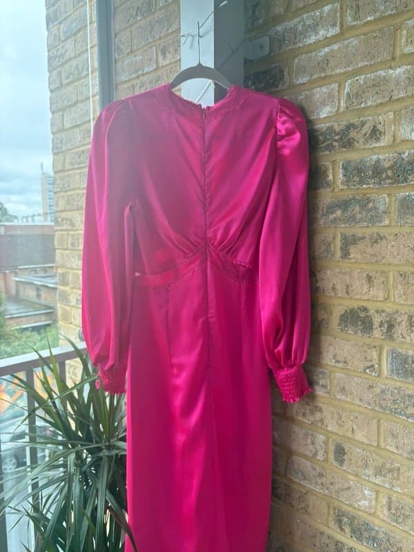 Never Fully Dressed Never Fully Dressed Pink satin dress - please read description