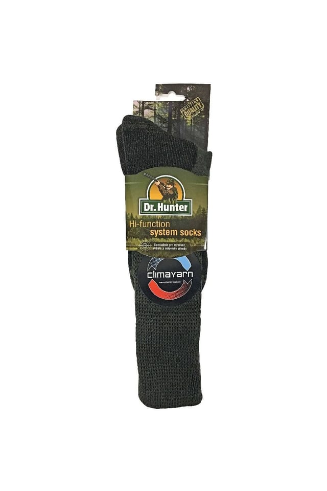 Dr Hunter Dr Hunter Men's 1 Pack Extra Wide Knee High Merino Wool Hiking Socks in Green - 2