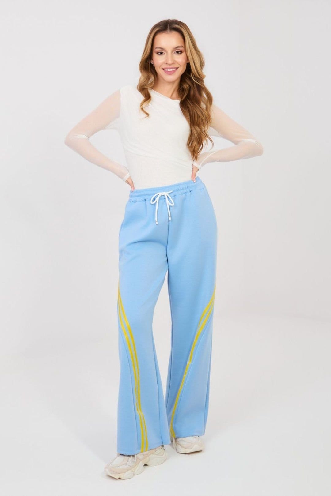 Love Lace Love Lace Women's Stripe Tracksuit Sweatpants in Blue - 4