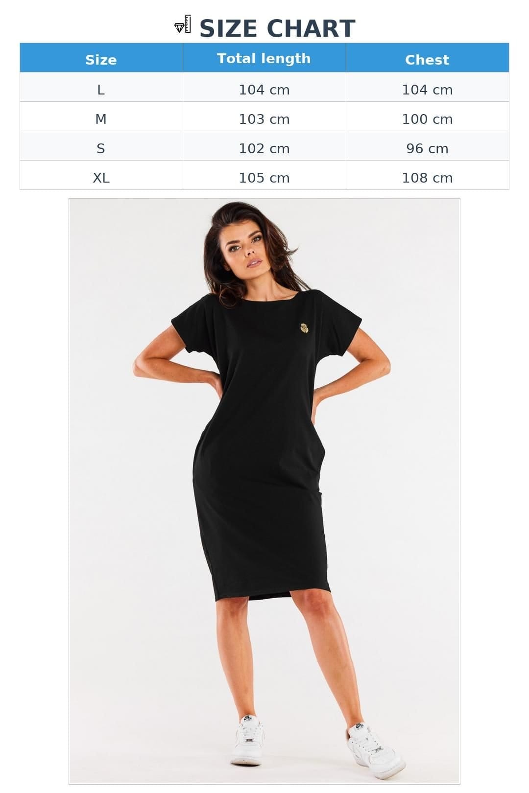 Love Lace Love Lace Women's Summer Cotton Elastane Short Sleeve Mini Dress in Black - 4