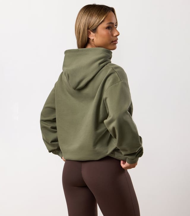 Gym King Women's Khaki Powered By Belief Relaxed Fit Hoodie Gym King New Look - 3