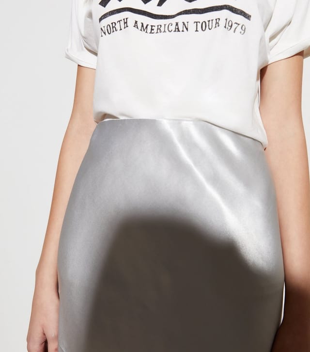 New Look Women's Silver Satin Maxi Skirt New Look - 2