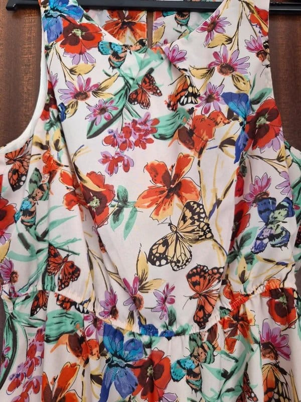 New Look Floral Butterfly Summer Dress Size 14
