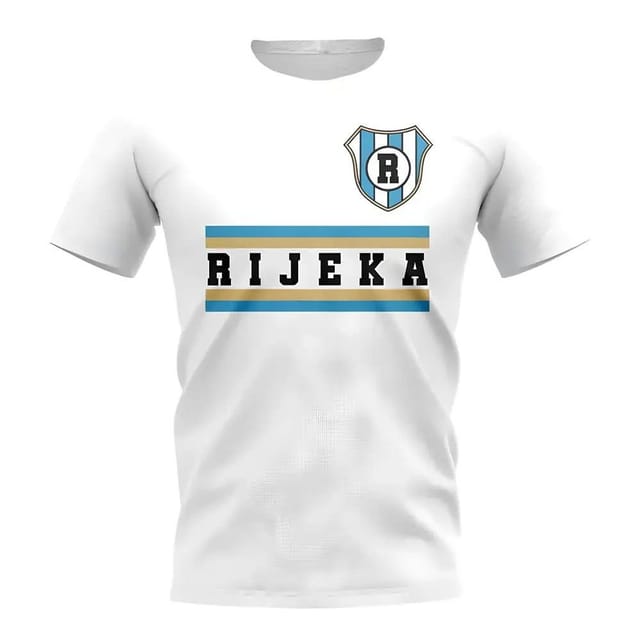Rijeka Rijeka Men's Personalised Hnk Core Football Club T-Shirt in White - 2
