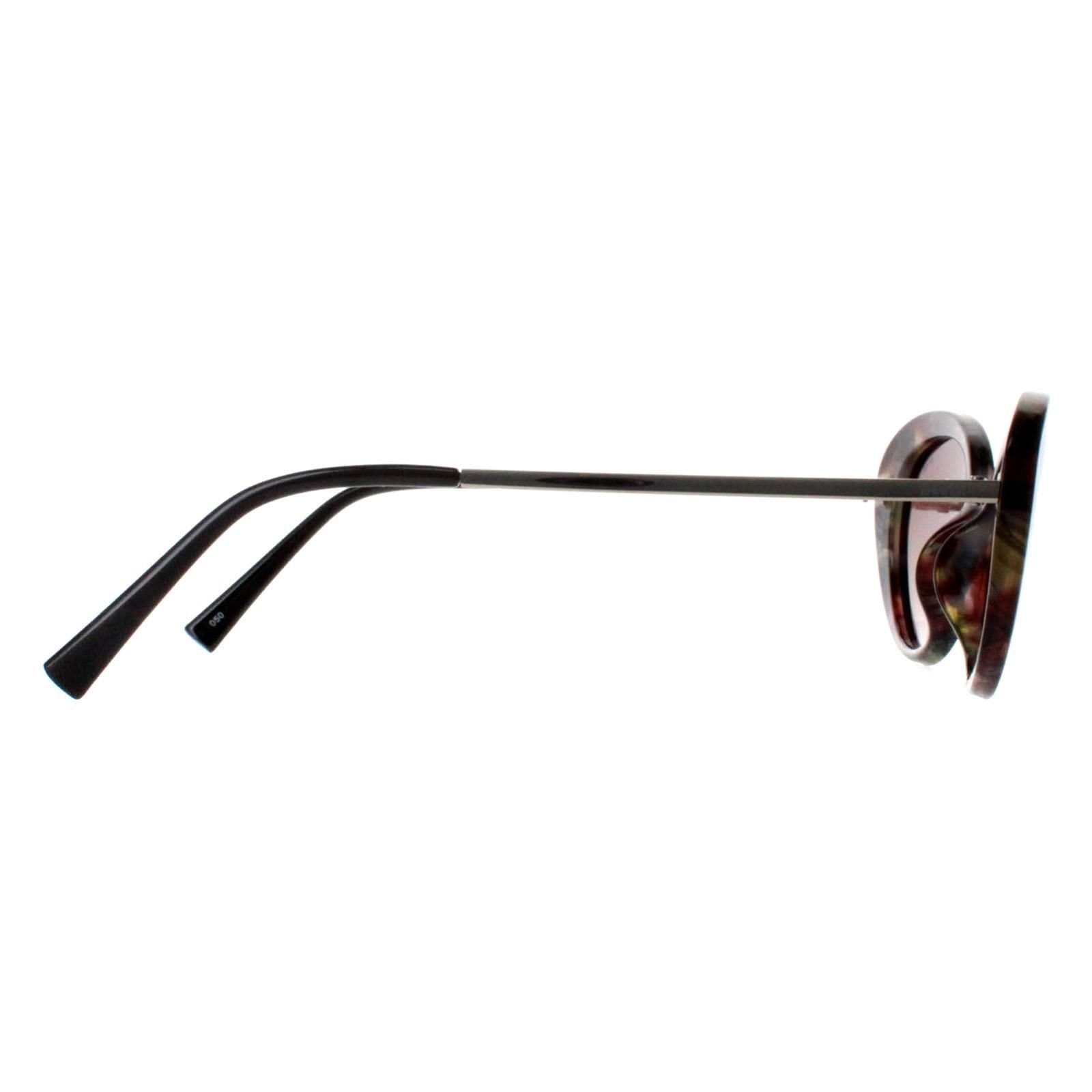 INVU INVU Women's Oval Cloud Brown Sage Tortoise Brown Polarized B2108 - 4