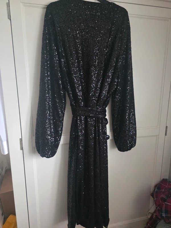 Never Fully Dressed Never Fully Dressed Sequin Wrap Dress