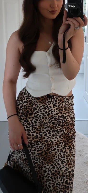 Bershka Bershka Leopard Print Skirt