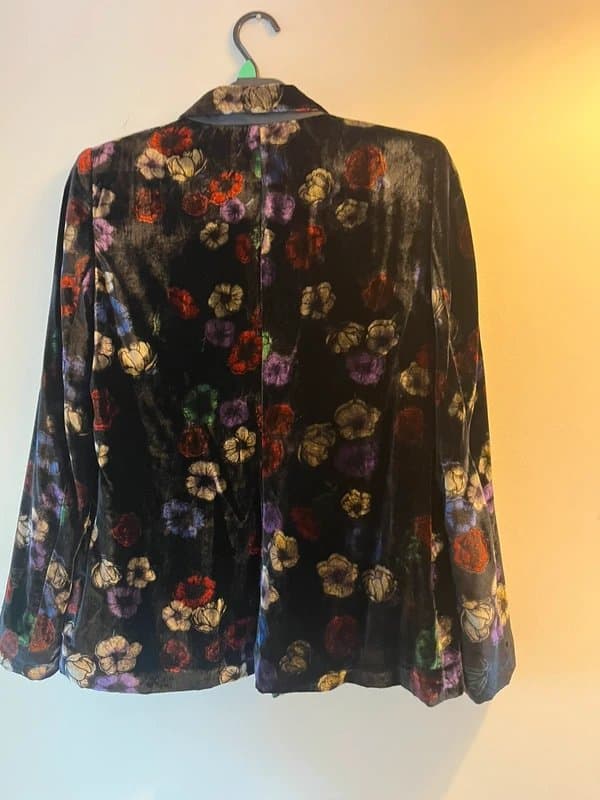 Topshop Topshop Black velvet blazer