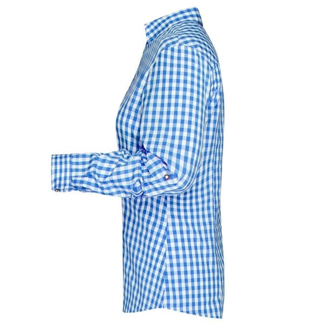 James and Nicholson James and Nicholson Women's Traditional Shirt in Mid Blue - 3