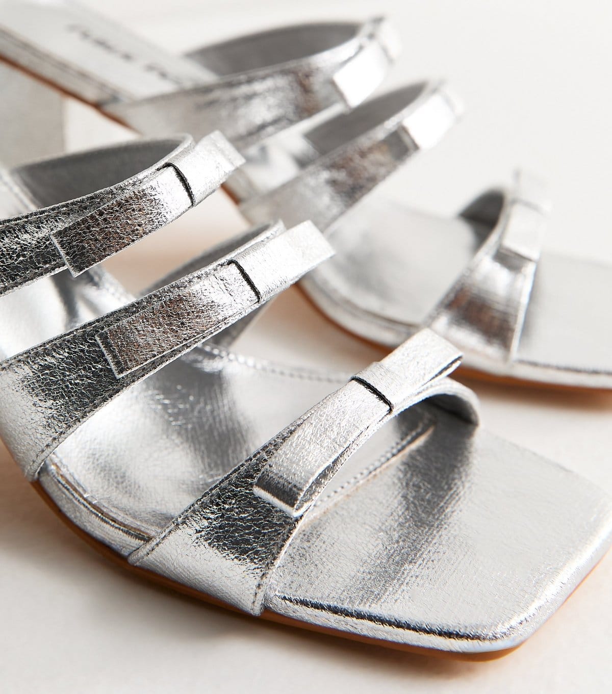Public Desire Women's Silver Yosha Mule Sandals Public Desire New Look - 4