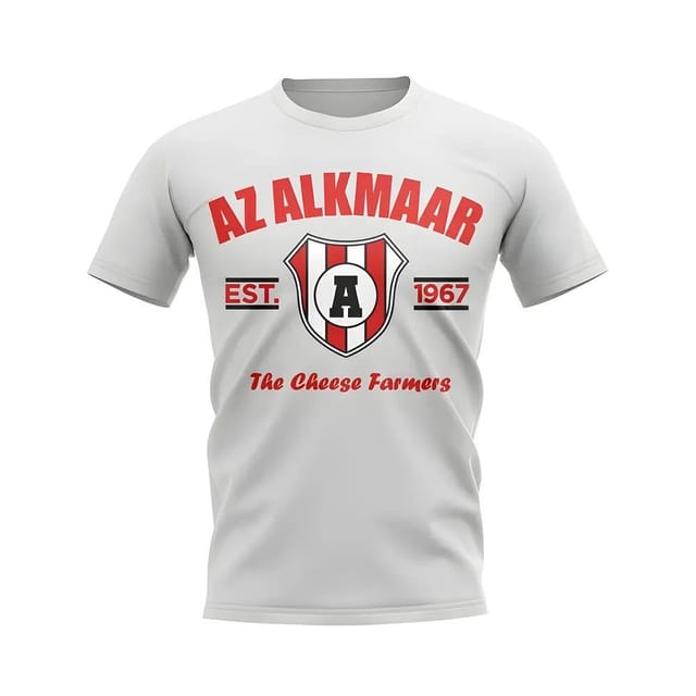 AZ Alkmaar AZ Alkmaar Men's Mens Established Football T-Shirt in White - 2
