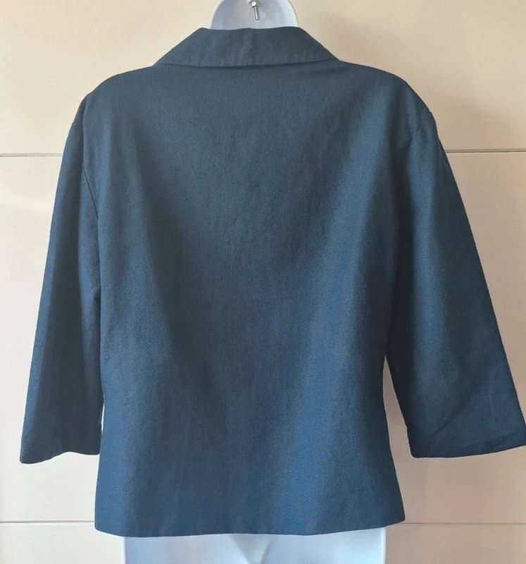 Laura Ashley Laura Ashley 100% Linen Navy Blazer Jacket UK 12 Smart Casual Summer